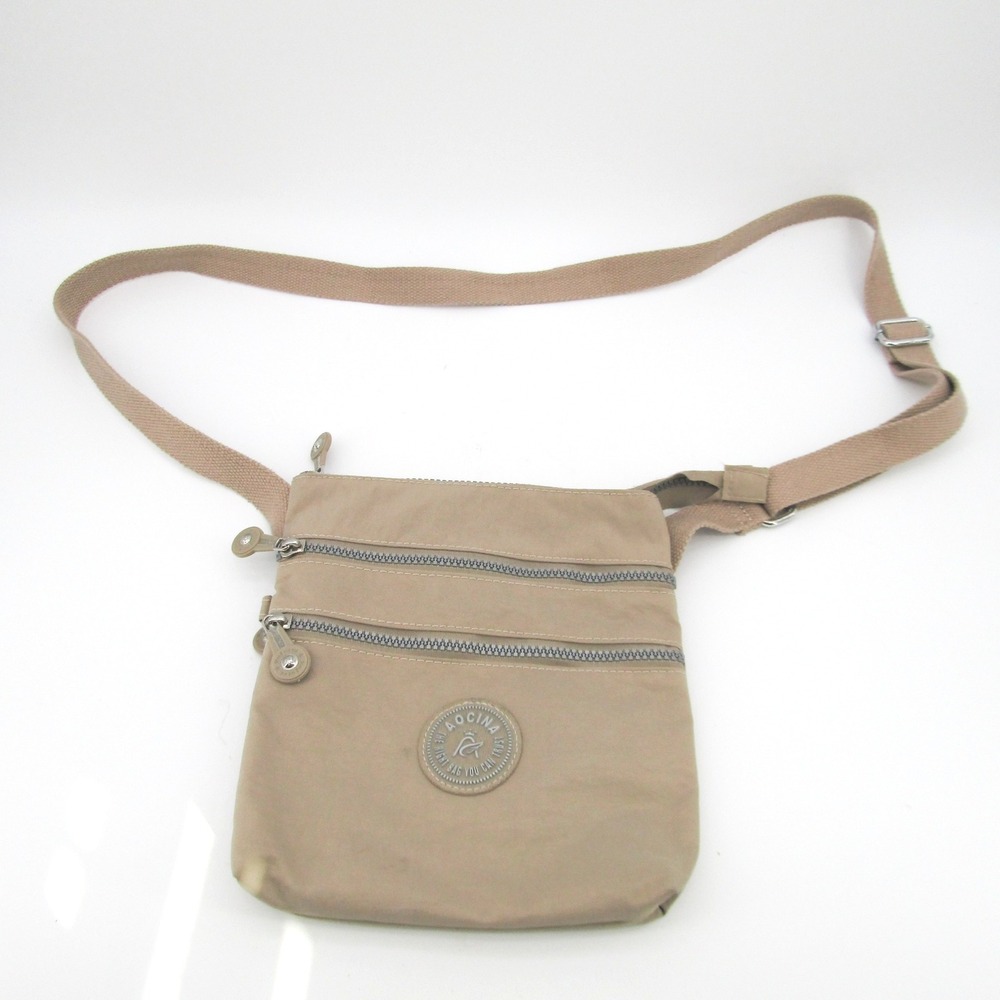 AOCINA Crossbody Bag Small Travel Shoulder Bag Lightweight Zipper Pockets Beige